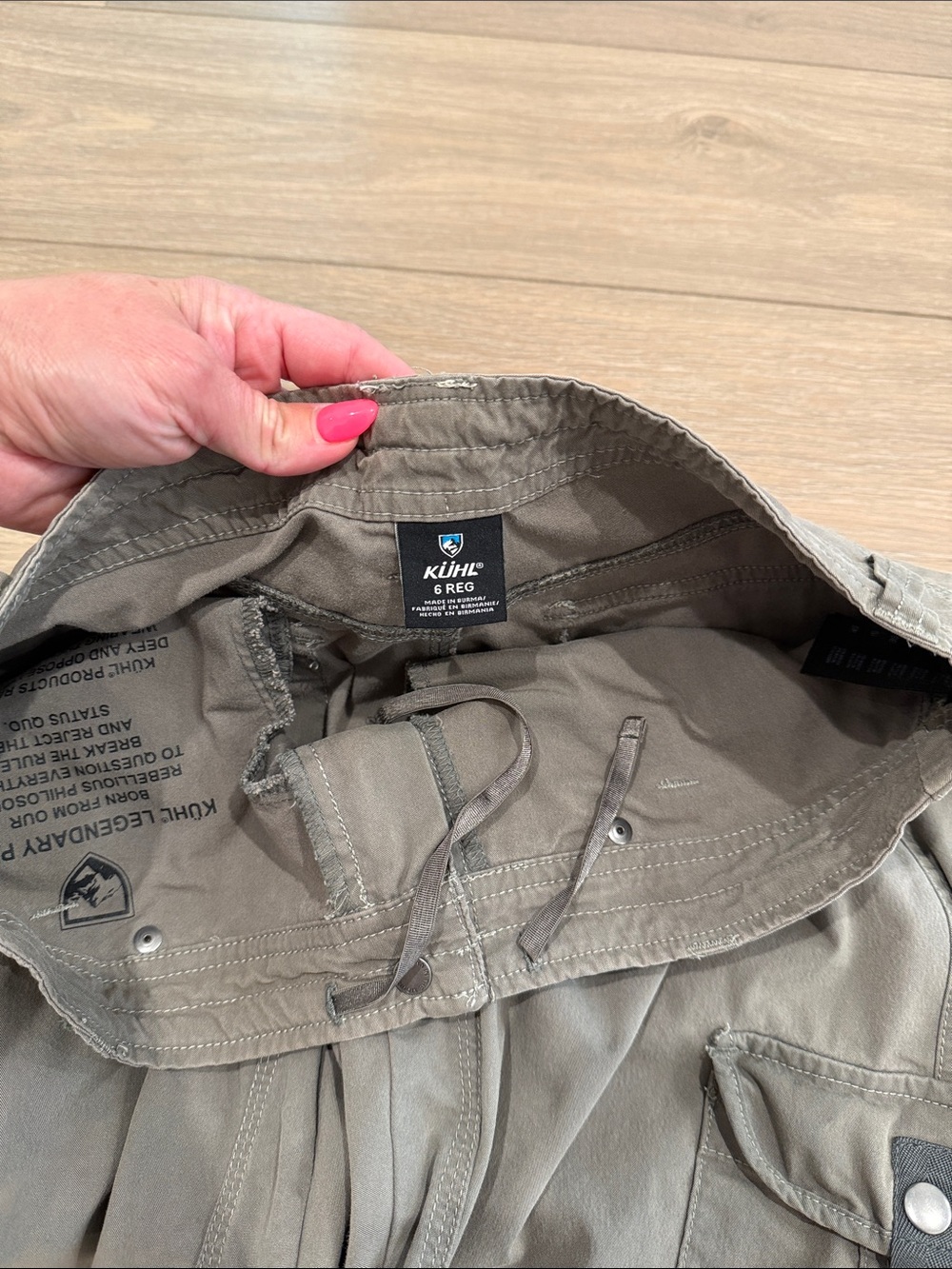 KUHL Pine Gray Splash Roll-Up Pant Active Outdoor Hiking Capri Bottoms Size 6 - Picture 4 of 10